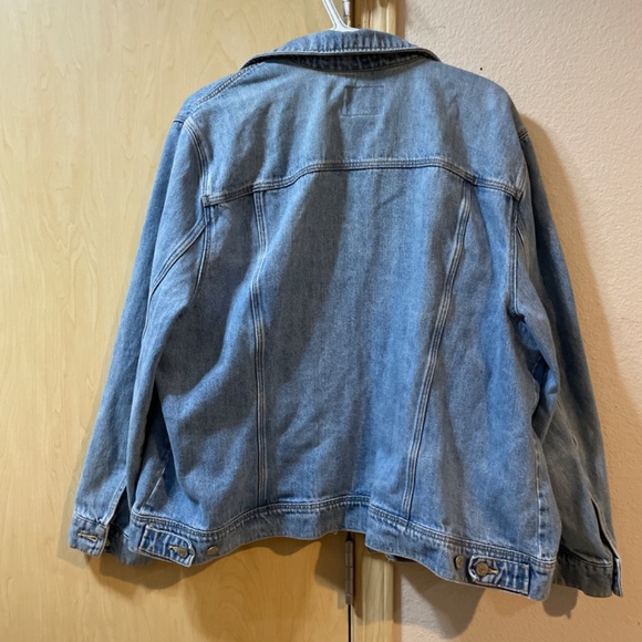 Women XXL Denim Trucker Jean Jacket Embroidered California on Chest - Picture 7 of 7